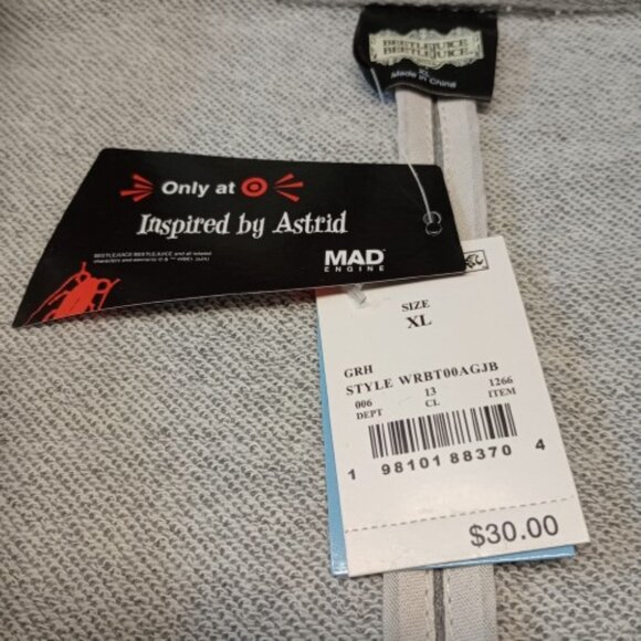 Women's Target Exclusive Beetlejuice Astrid Graphic Blazer - Heather Gray XL NWT - Picture 3 of 10